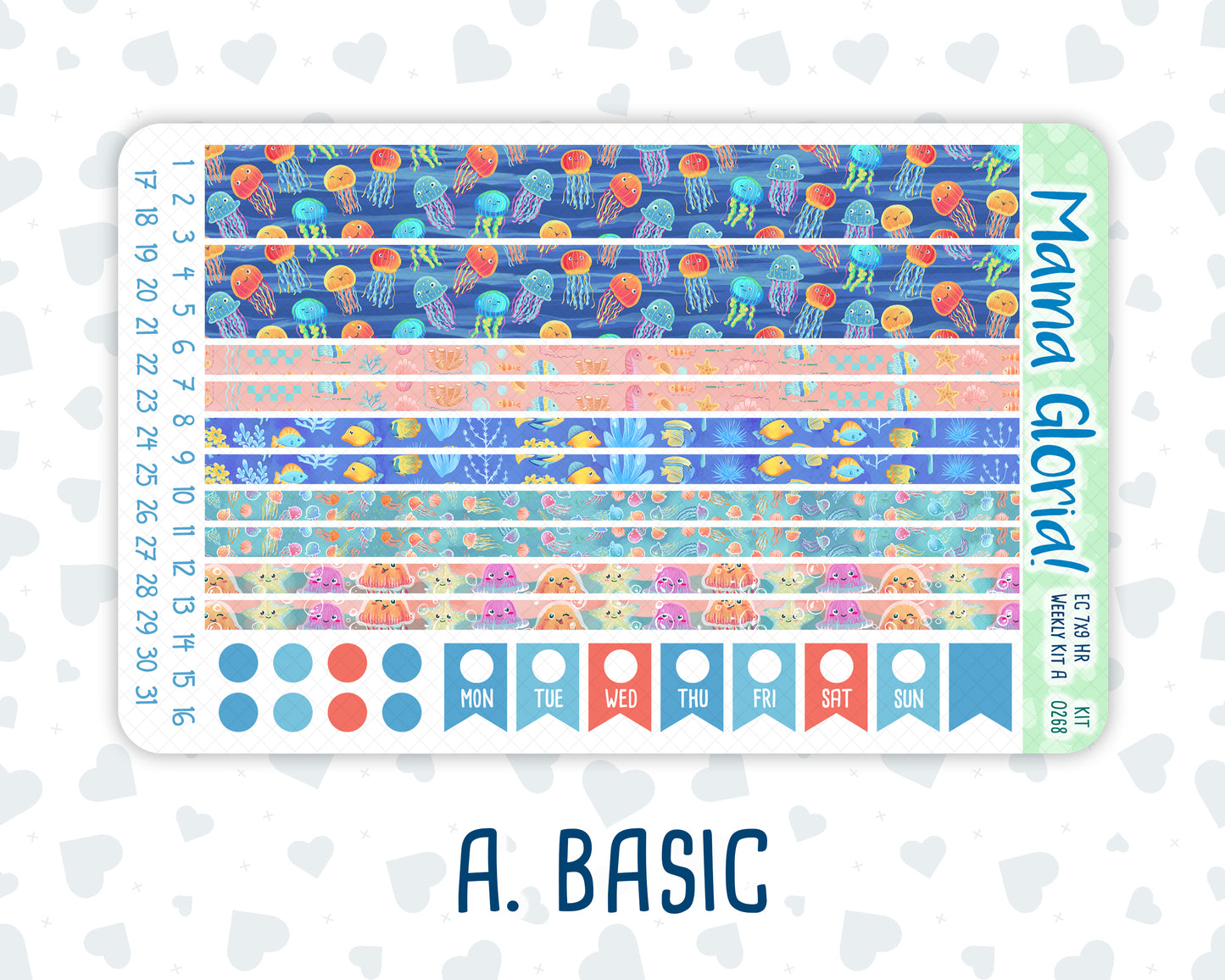Kit 0268 - 7x9 - Horizontal - Weekly Kit - June - Sea Sweeties