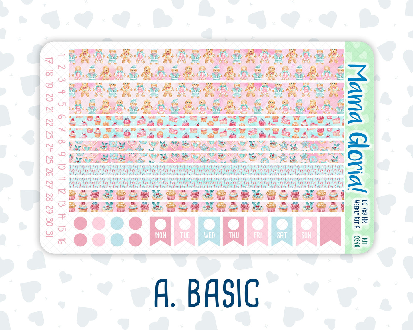 Kit 0246 - 7x9 - Horizontal - Weekly Kit - December - Gingerbread Sweets