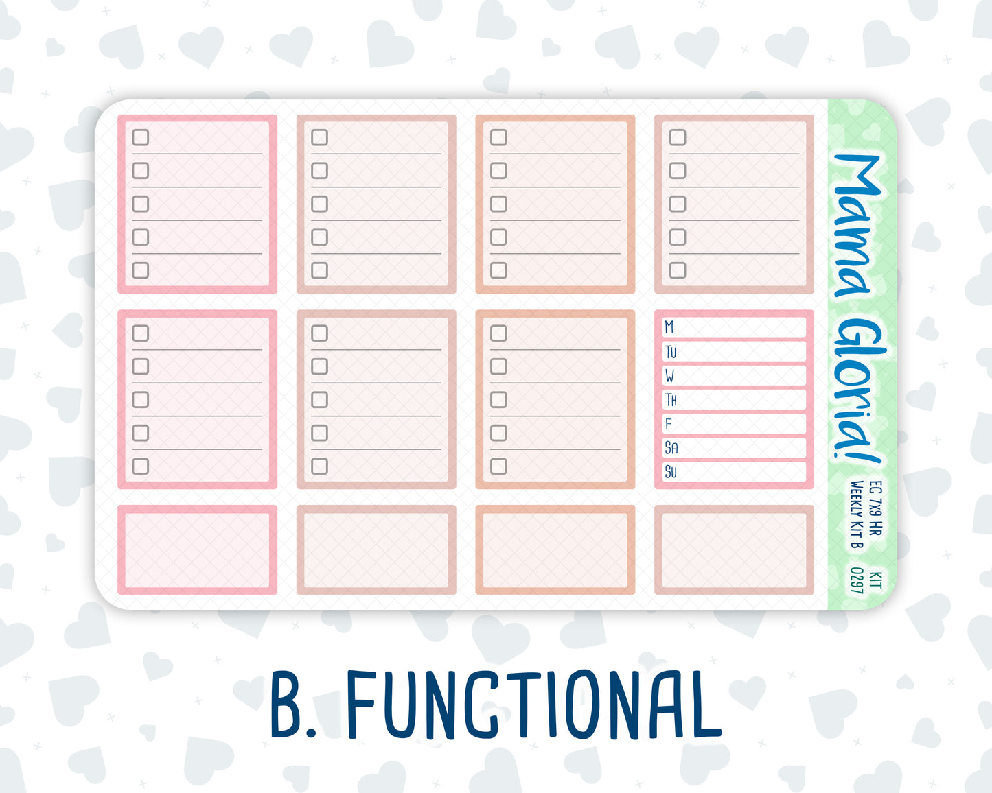 Kit 0297 - 7x9 - Horizontal - Weekly Kit - October - Pink Spell