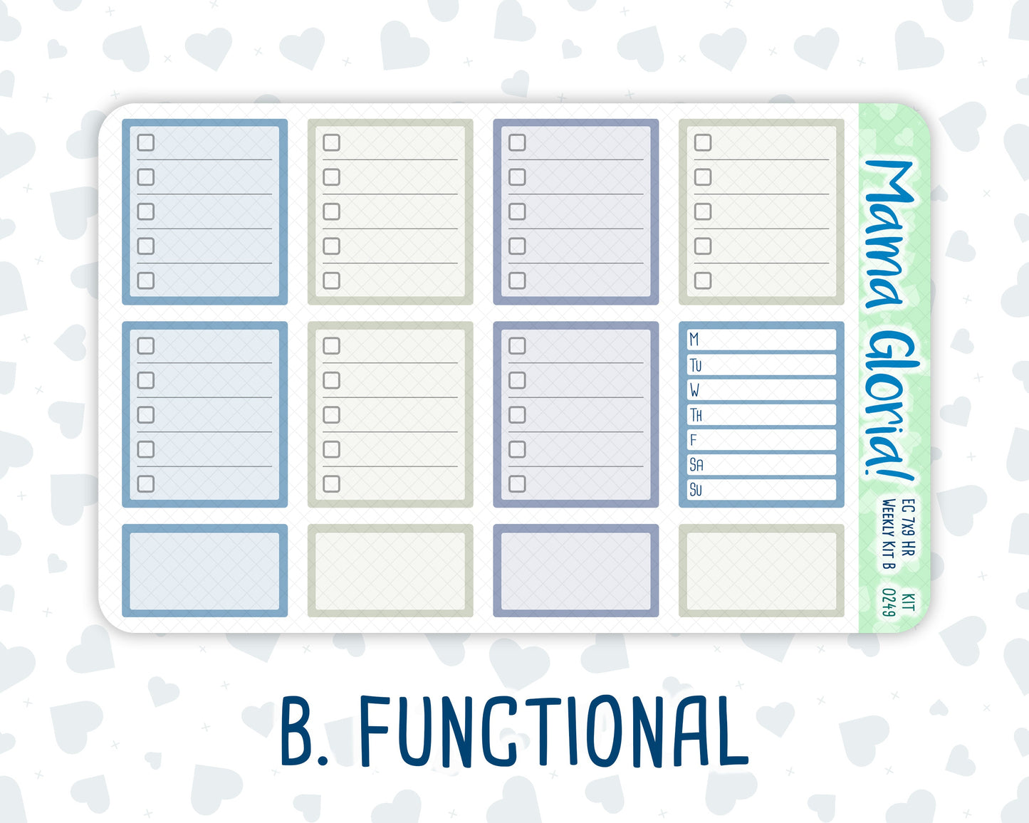 Kit 0249 - 7x9 - Horizontal - Weekly Kit - January - Icy Lace