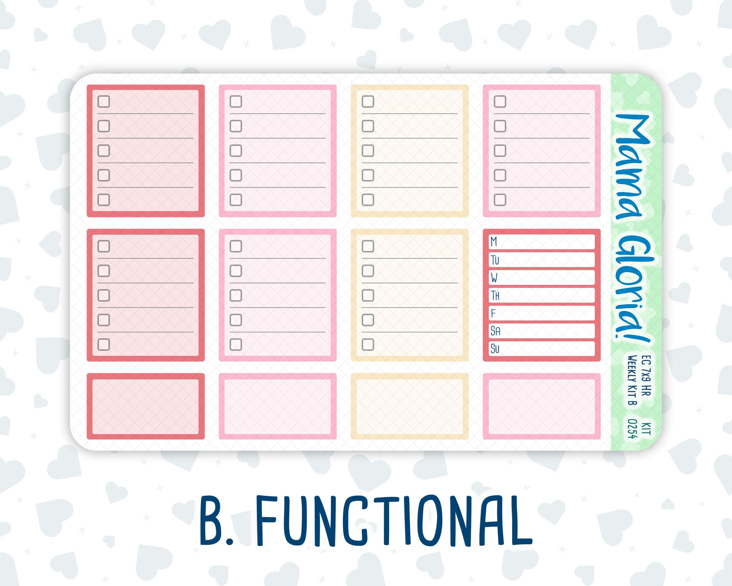 Kit 0254 - 7x9 - Horizontal - Weekly Kit - February - Valentine Village
