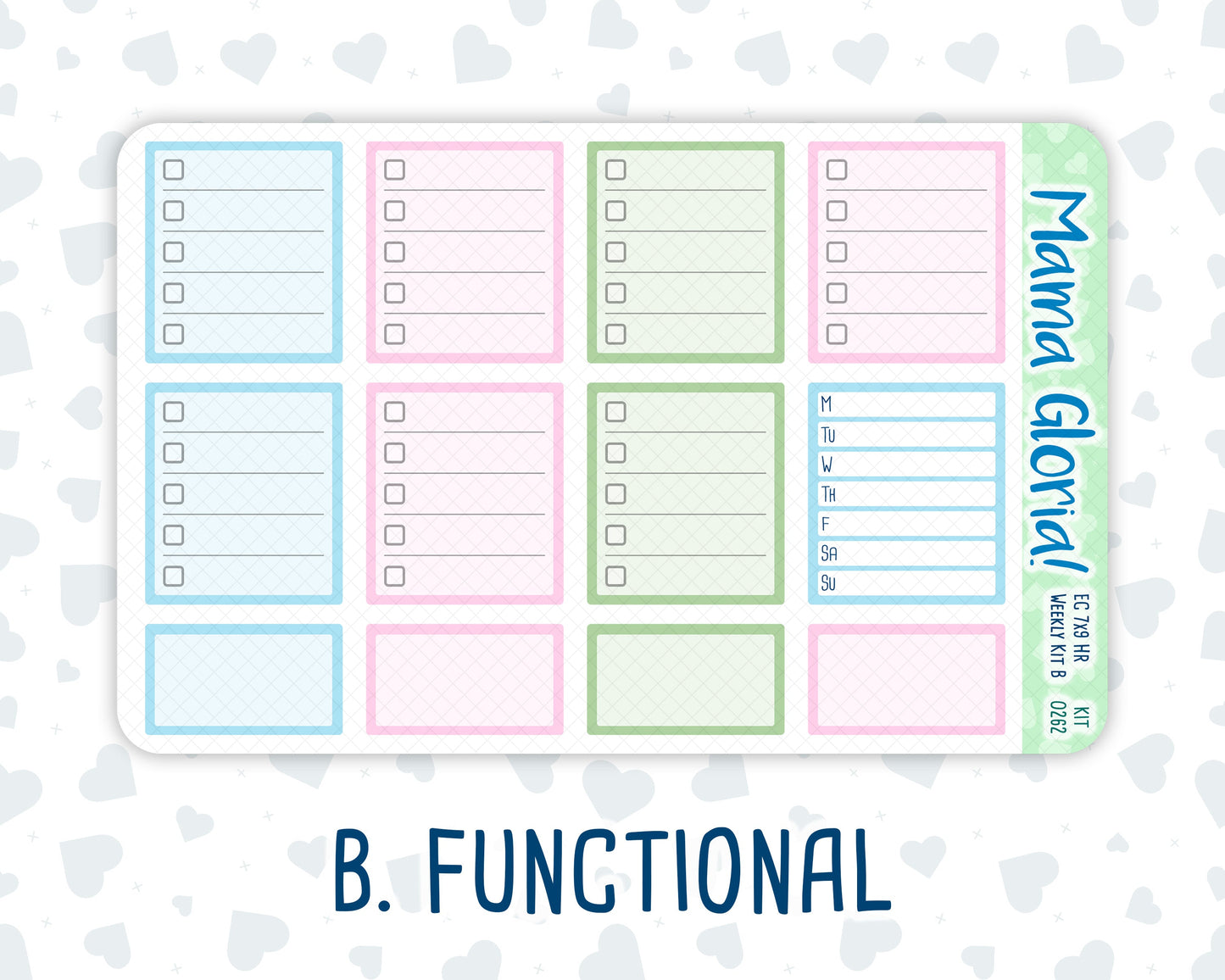 Kit 0262 - 7x9 - Horizontal - Weekly Kit - April - Spring Puffs