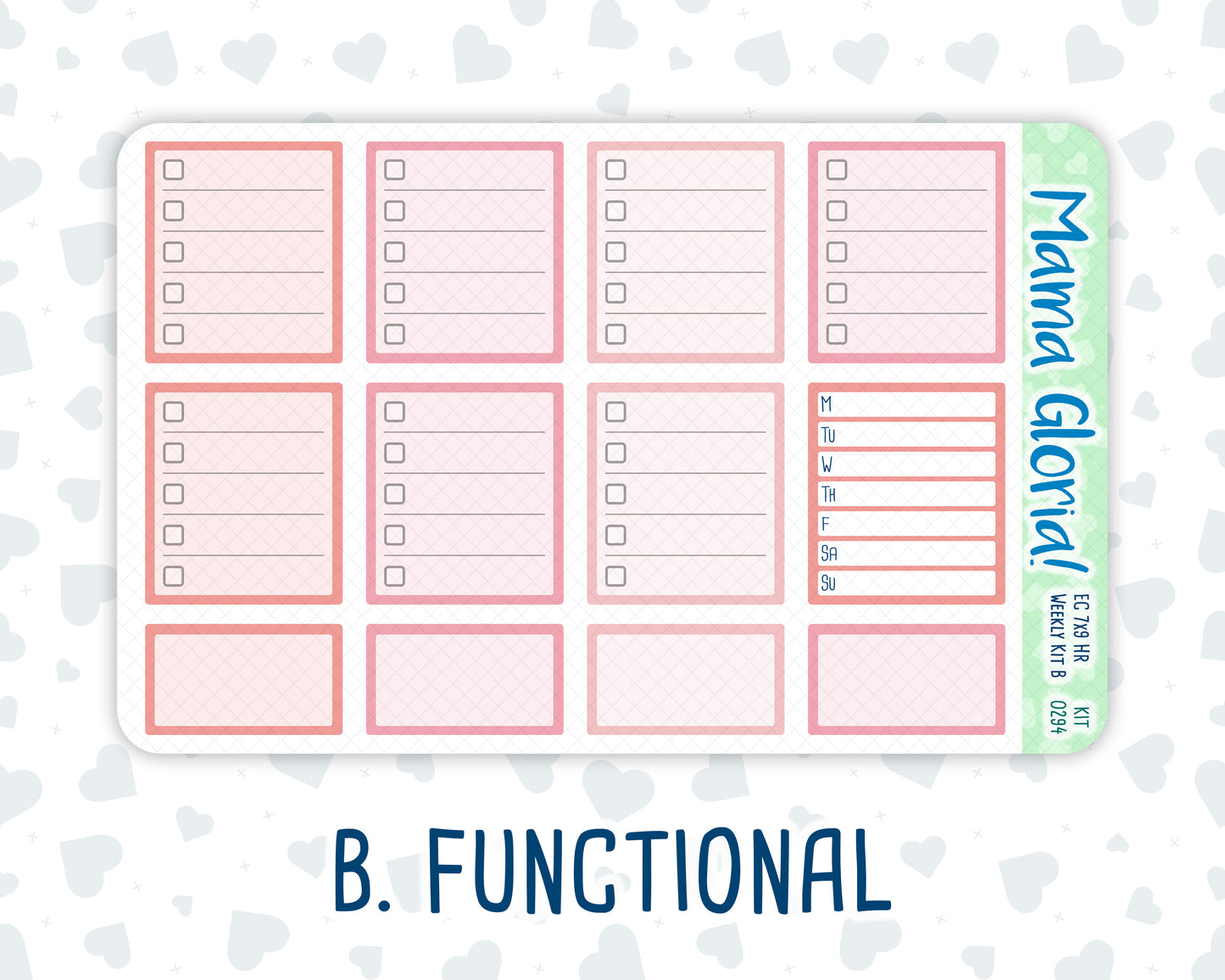 Kit 0294 - 7x9 - Horizontal - Weekly Kit - September - Rosy Reveria
