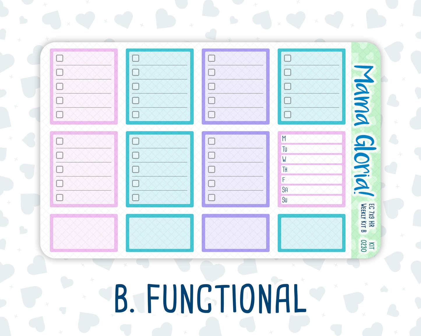 Kit 0230 - 7x9 - Horizontal - Weekly Kit - August - School Daze