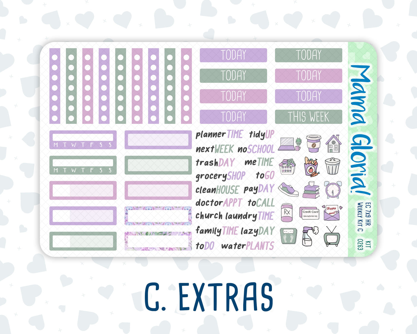 Kit 0263 - 7x9 - Horizontal - Weekly Kit - April - Lavender Drift