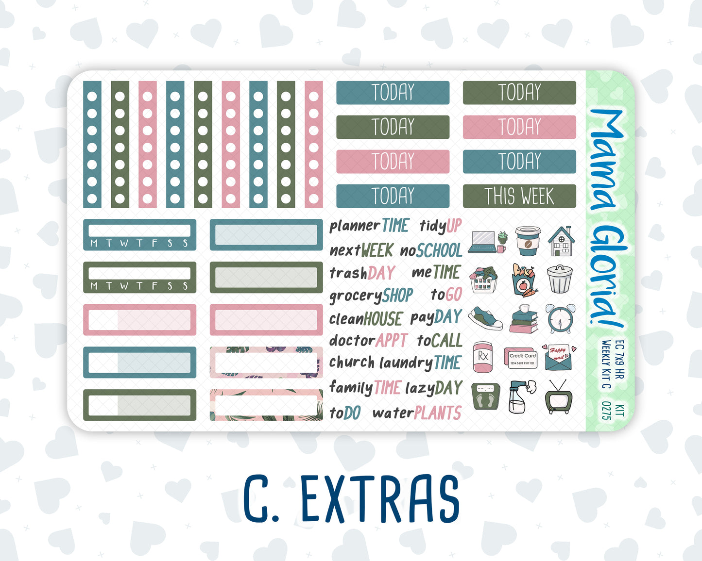 Kit 0275 - 7x9 - Horizontal - Weekly Kit - July - Tropical Safari Blush