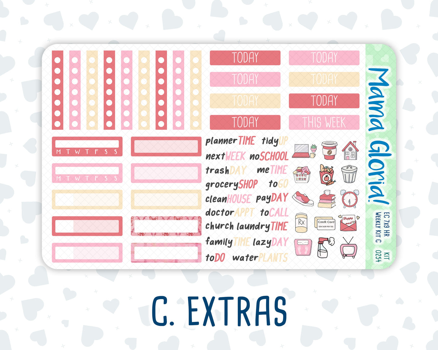Kit 0254 - 7x9 - Horizontal - Weekly Kit - February - Valentine Village