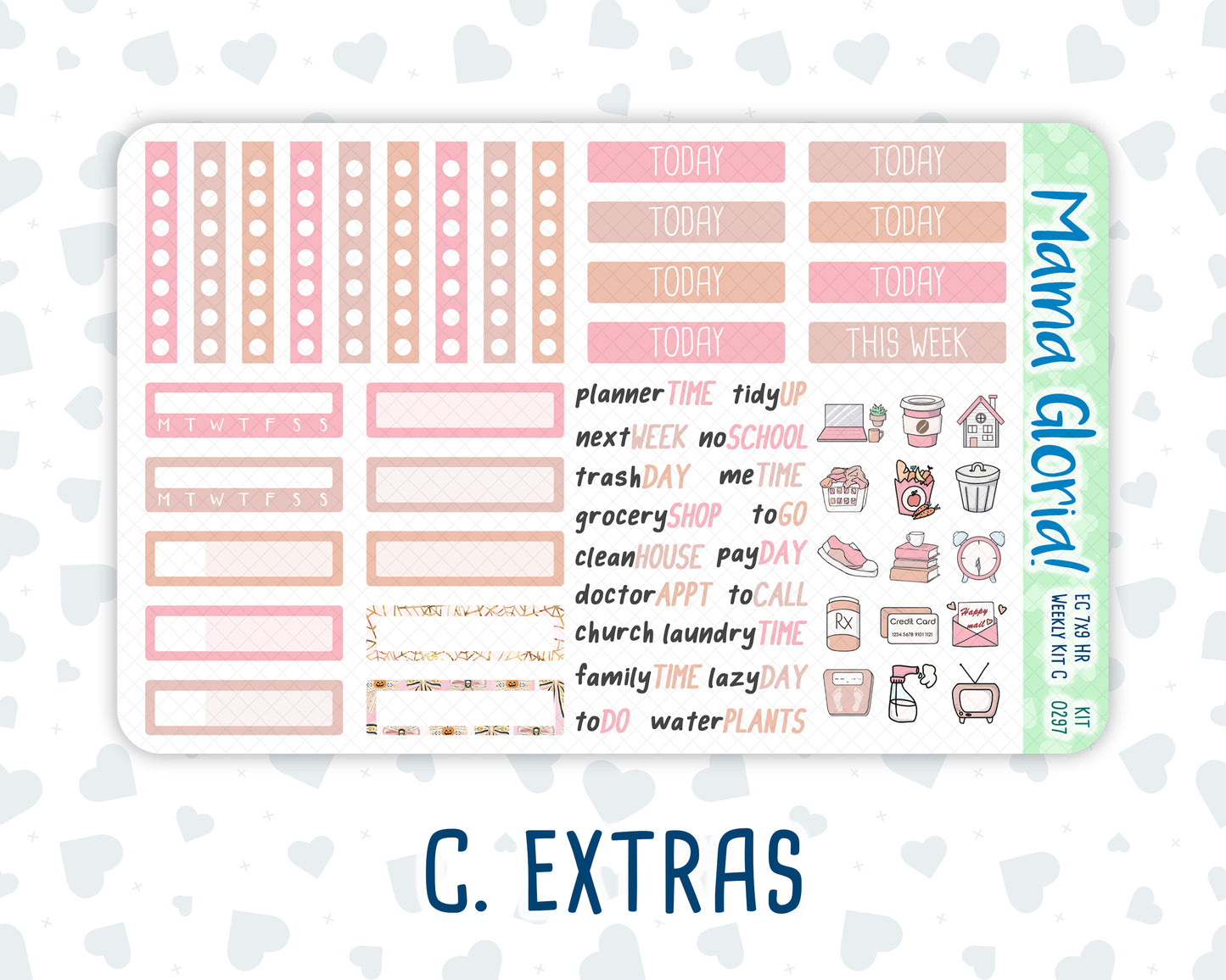 Kit 0297 - 7x9 - Horizontal - Weekly Kit - October - Pink Spell