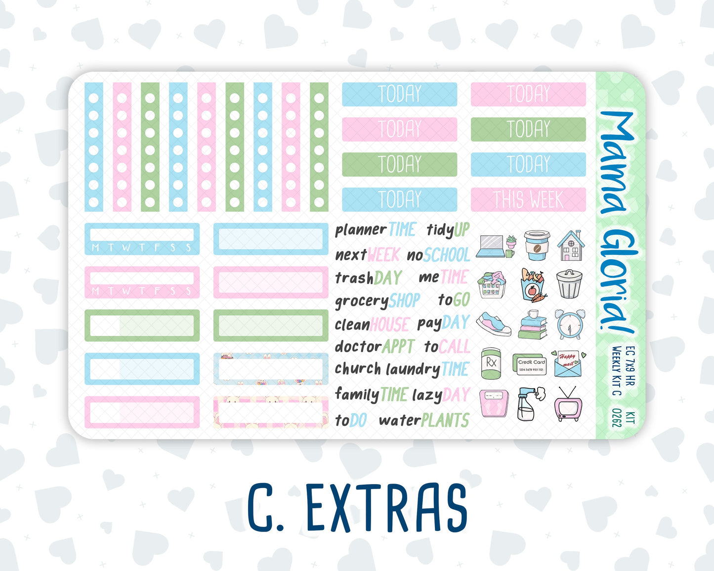 Kit 0262 - 7x9 - Horizontal - Weekly Kit - April - Spring Puffs