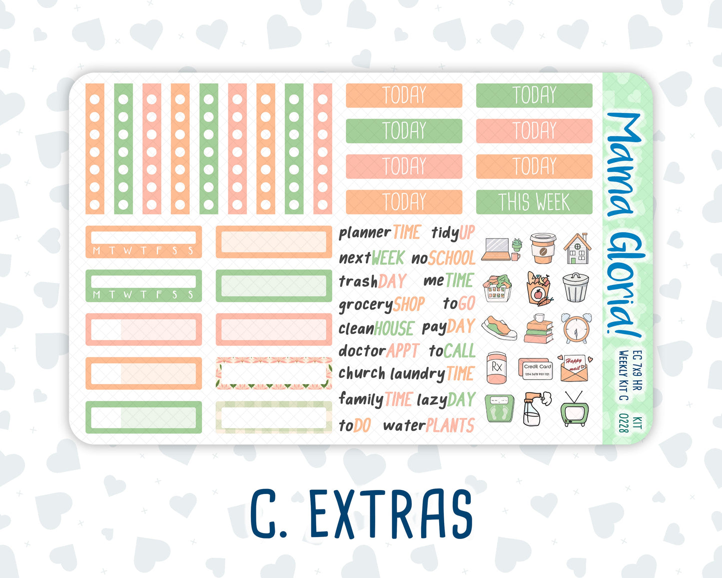 Kit 0228 - 7x9 - Horizontal - Weekly Kit - August - Just Peachy