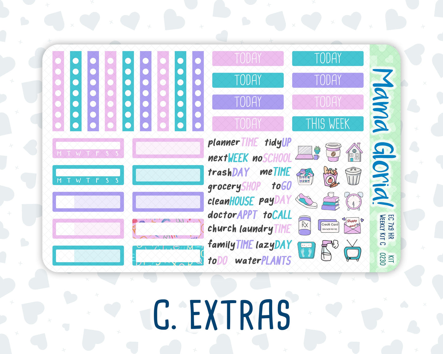 Kit 0230 - 7x9 - Horizontal - Weekly Kit - August - School Daze