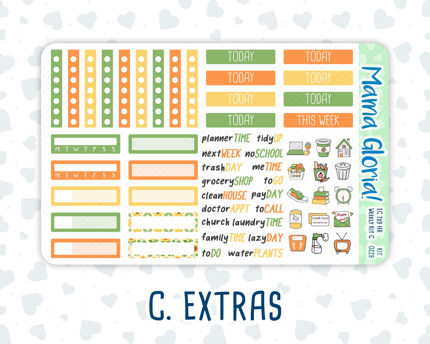 Kit 0229 - 7x9 - Horizontal - Weekly Kit - August - Golden Faces