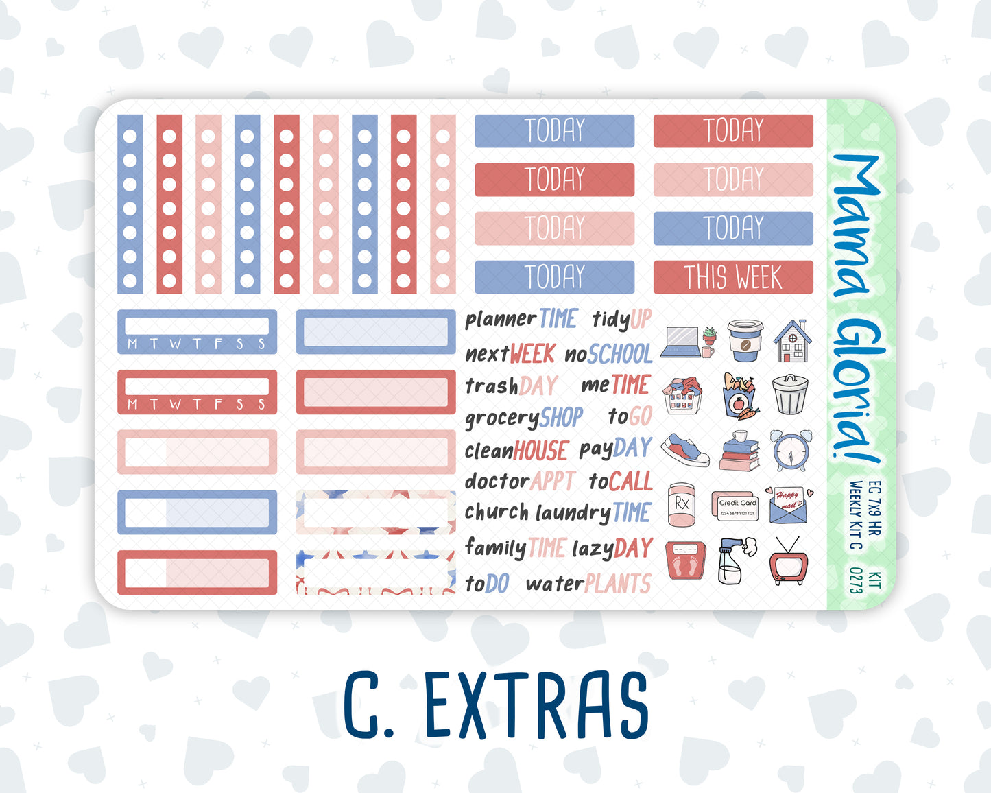 Kit 0273 - 7x9 - Horizontal - Weekly Kit - July - Americana In Bloom