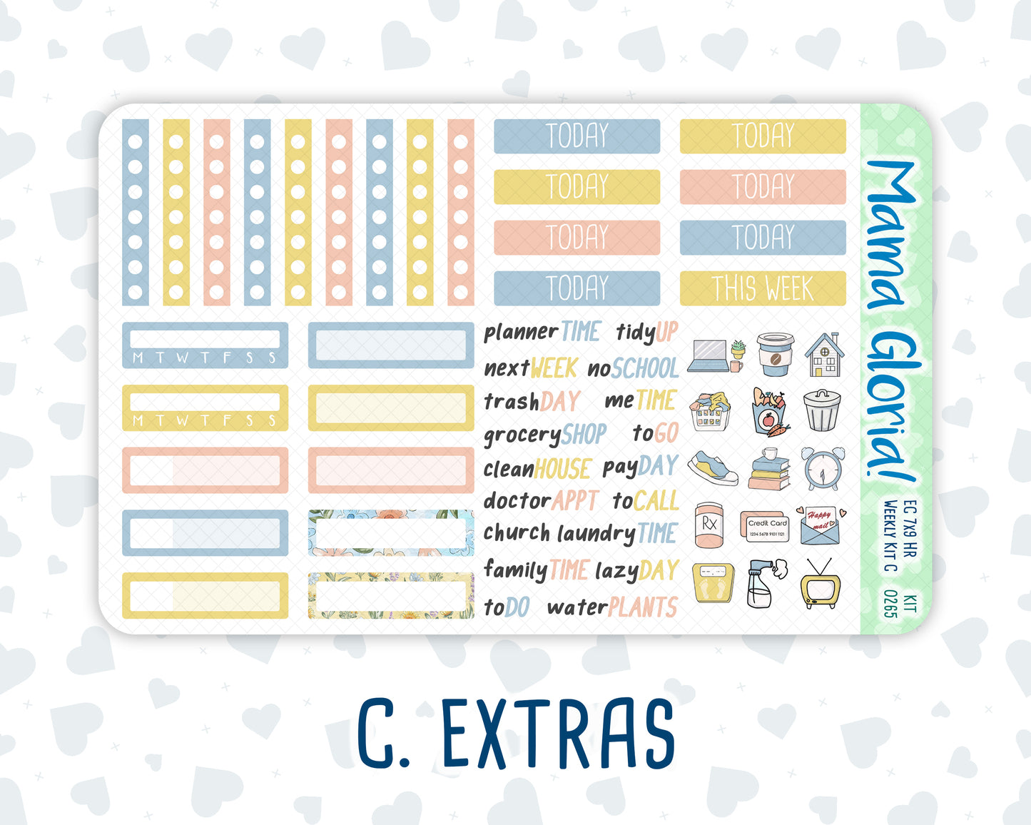 Kit 0265 - 7x9 - Horizontal - Weekly Kit - May - Honeybee Sky