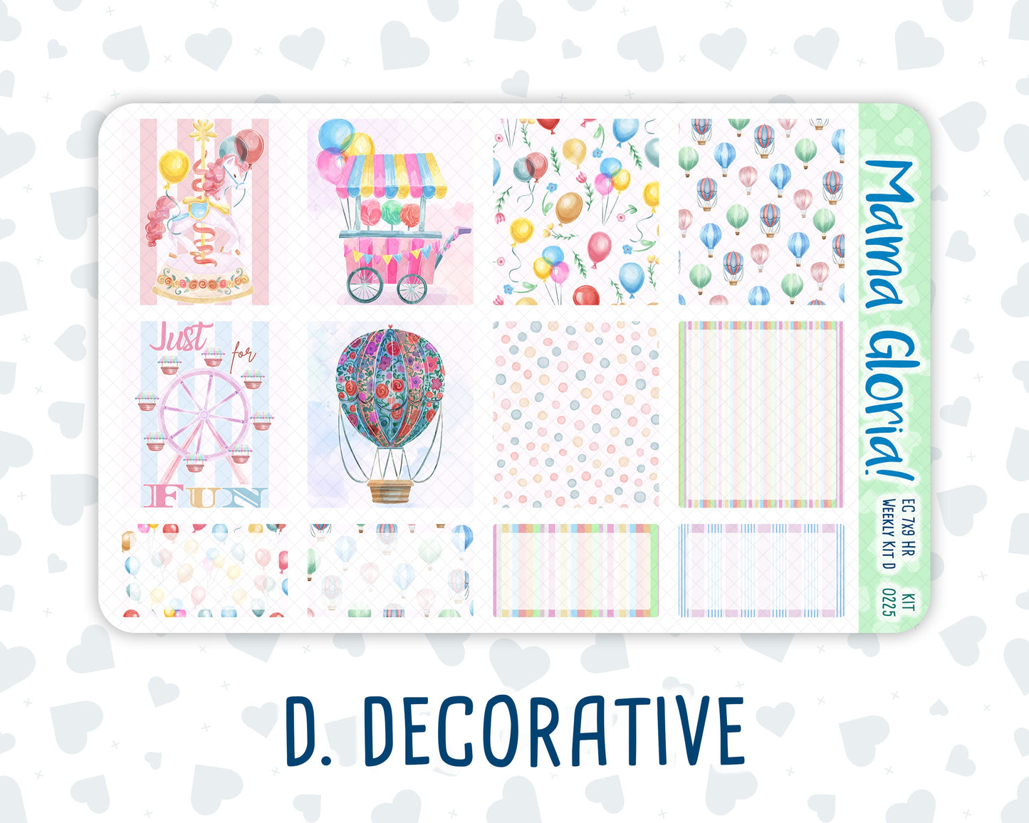 Kit 0225 - 7x9 - Horizontal - Weekly Kit - July - Carnival Joy