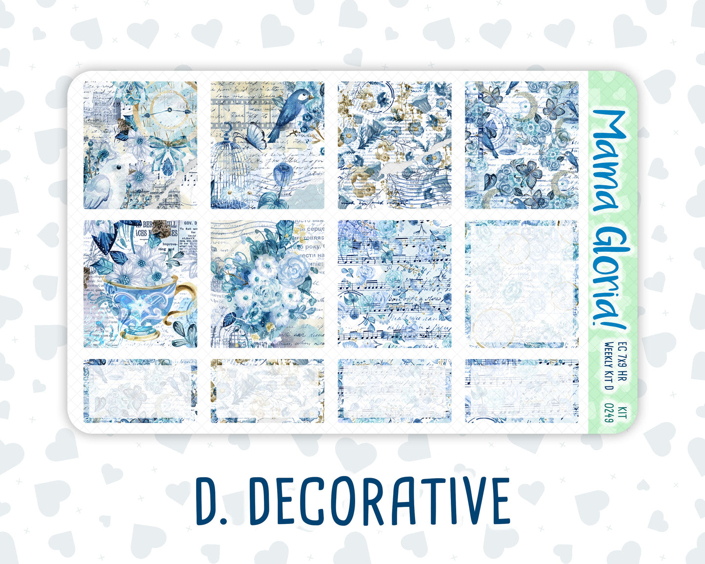 Kit 0249 - 7x9 - Horizontal - Weekly Kit - January - Icy Lace