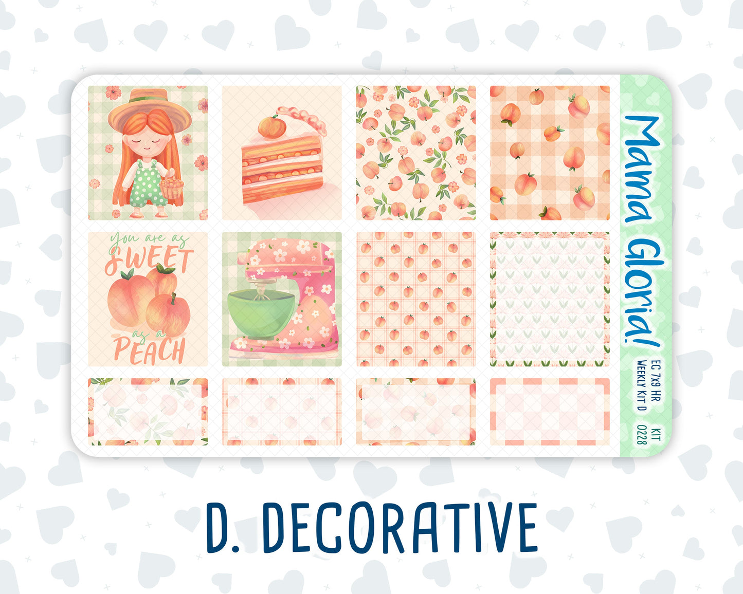Kit 0228 - 7x9 - Horizontal - Weekly Kit - August - Just Peachy