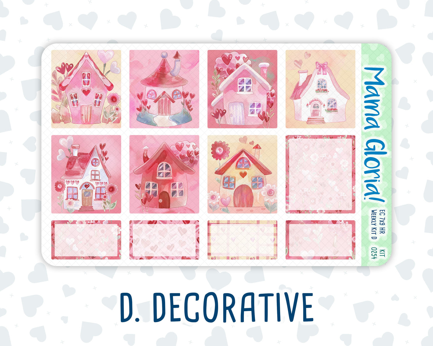 Kit 0254 - 7x9 - Horizontal - Weekly Kit - February - Valentine Village
