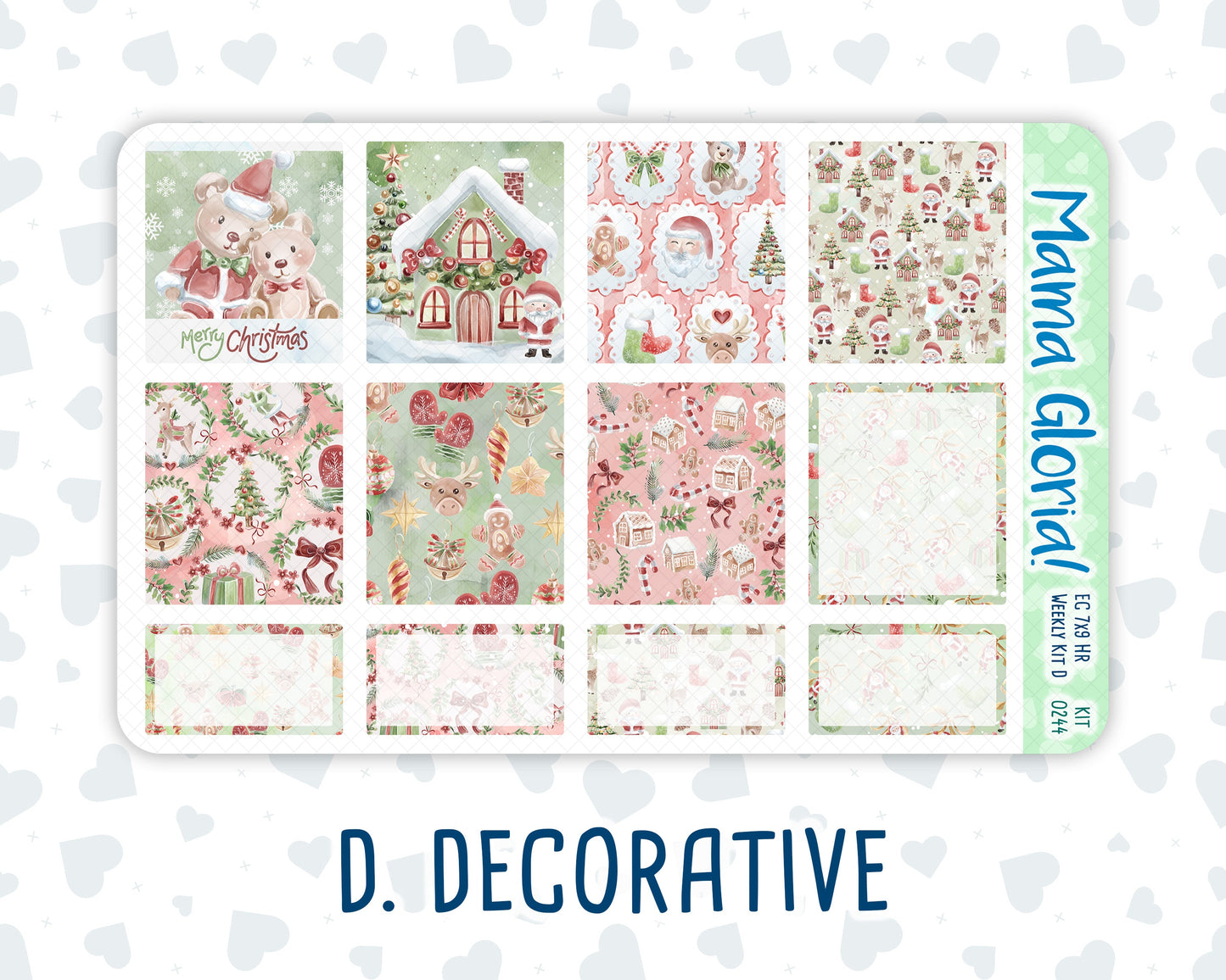 Kit 0244 - 7x9 - Horizontal - Weekly Kit - December - Santas Village