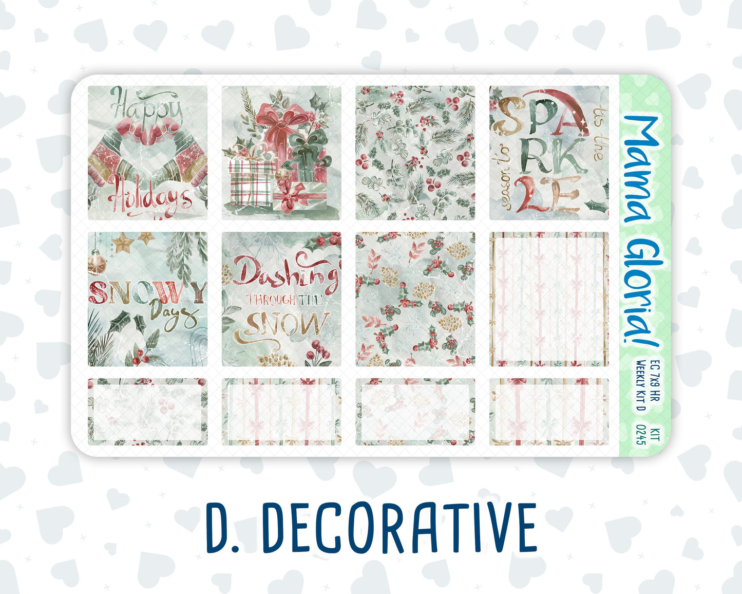 Kit 0245 - 7x9 - Horizontal - Weekly Kit - December - Vintage Christmas