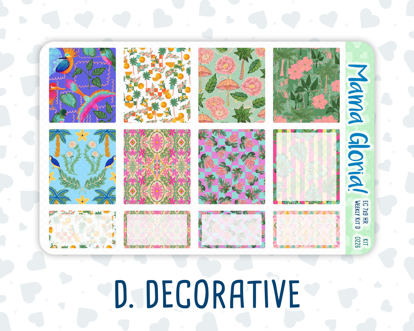 Kit 0226 - 7x9 - Horizontal - Weekly Kit - July - Tropical Whimsy