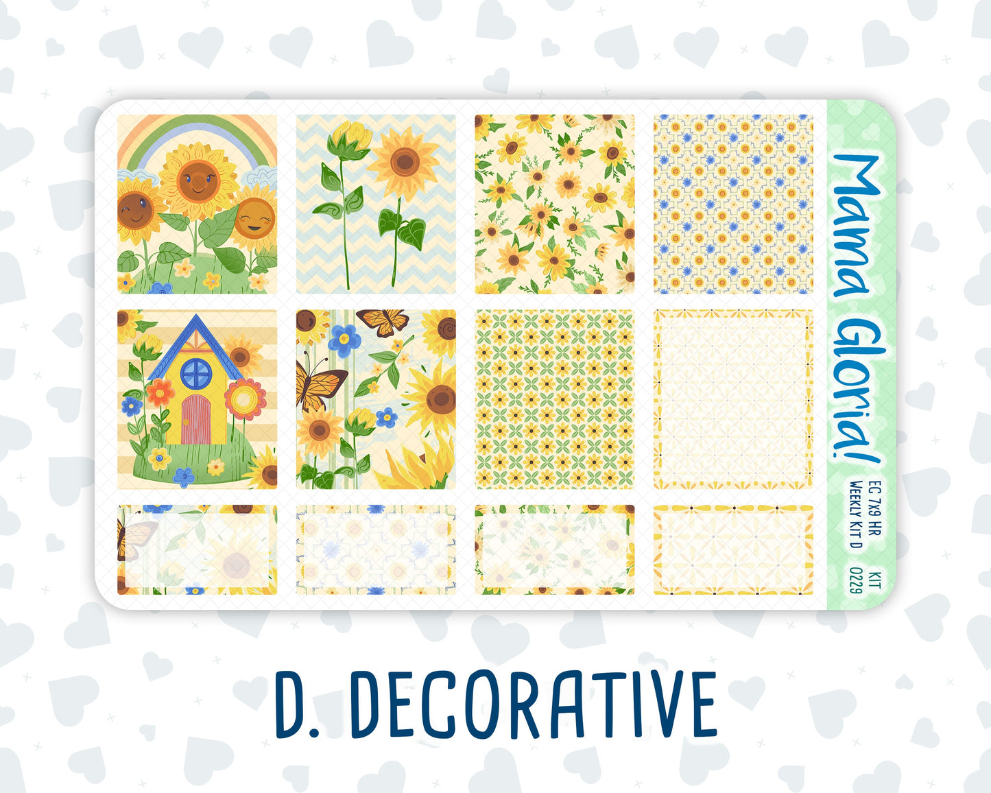 Kit 0229 - 7x9 - Horizontal - Weekly Kit - August - Golden Faces