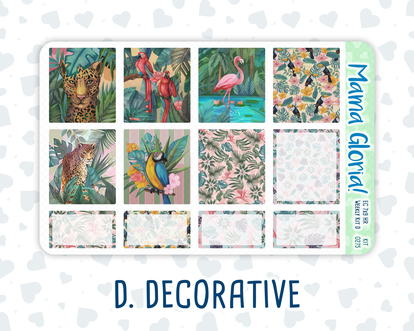 Kit 0275 - 7x9 - Horizontal - Weekly Kit - July - Tropical Safari Blush