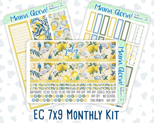 Kit 0274 - 7x9 - EC Monthly Kit - July - Sunny Lemon Shore
