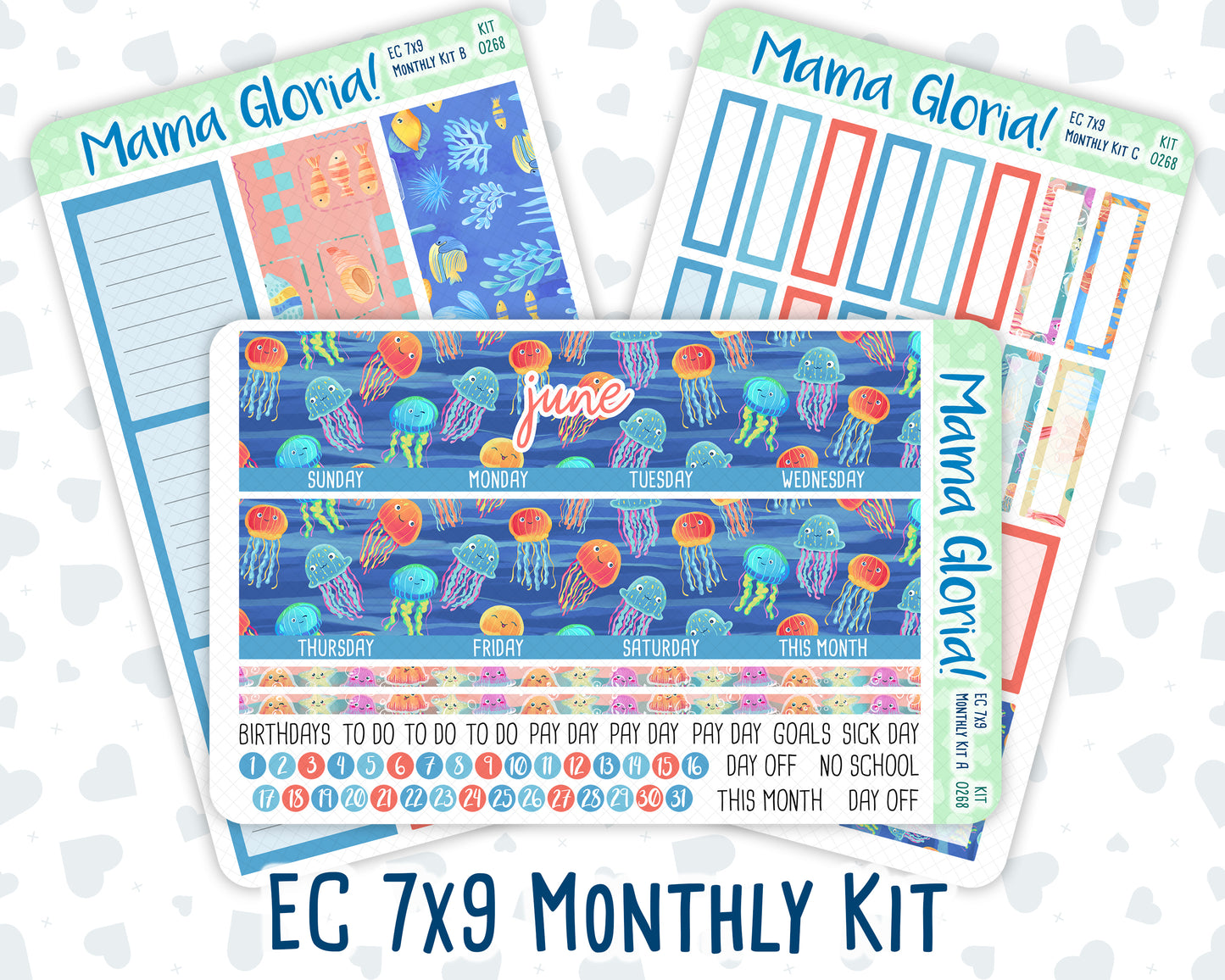 Kit 0268 - 7x9 - EC Monthly Kit - June - Sea Sweeties