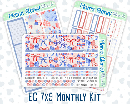 Kit 0273 - 7x9 - EC Monthly Kit - July - Americana In Bloom