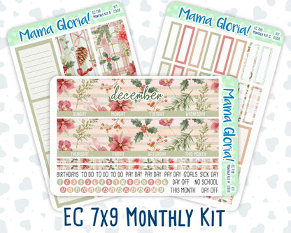 Kit 0308 - 7x9 - EC Monthly Kit - December - Knit & Holly