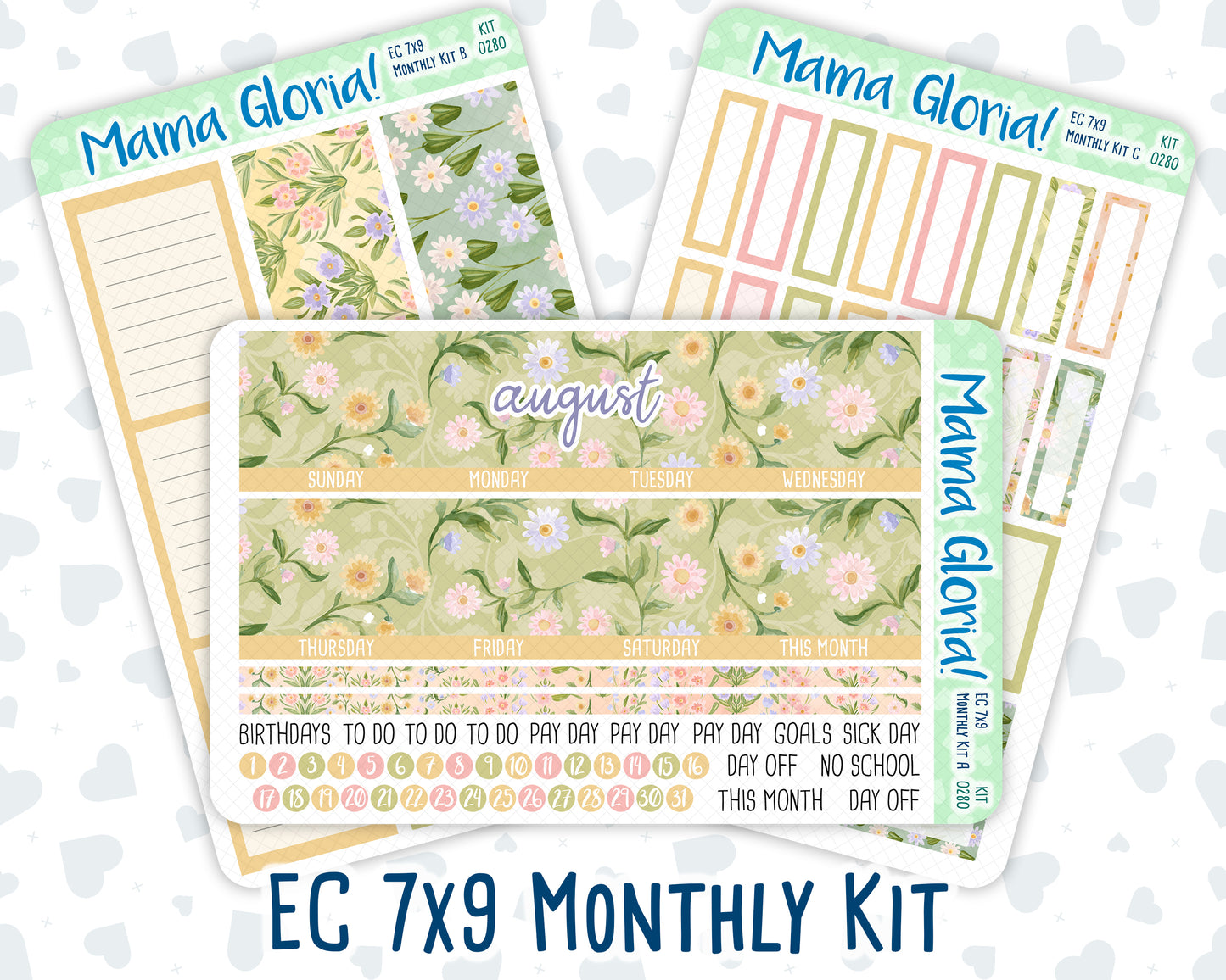 Kit 0280 - 7x9 - EC Monthly Kit - Half Past Six In August