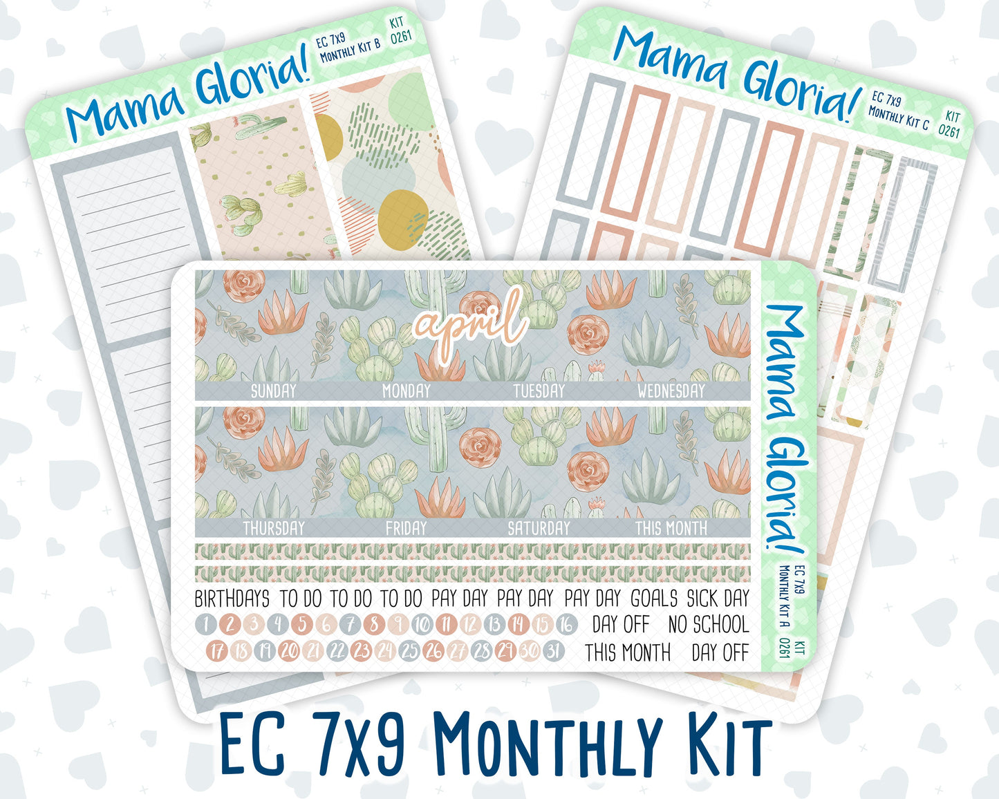 Kit 0261 - 7x9 - EC Monthly Kit - April - Llama Spring
