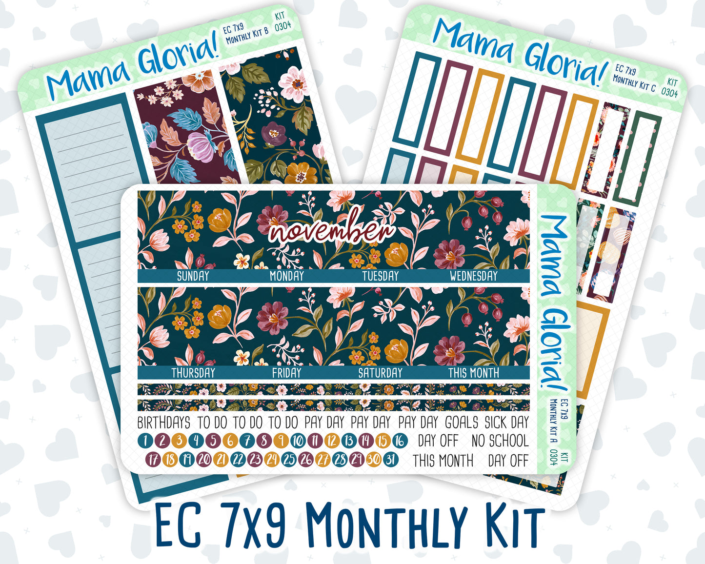 Kit 0304 - 7x9 - EC Monthly Kit - November - Autumn In Bloom