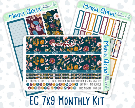 Kit 0304 - 7x9 - EC Monthly Kit - November - Autumn In Bloom