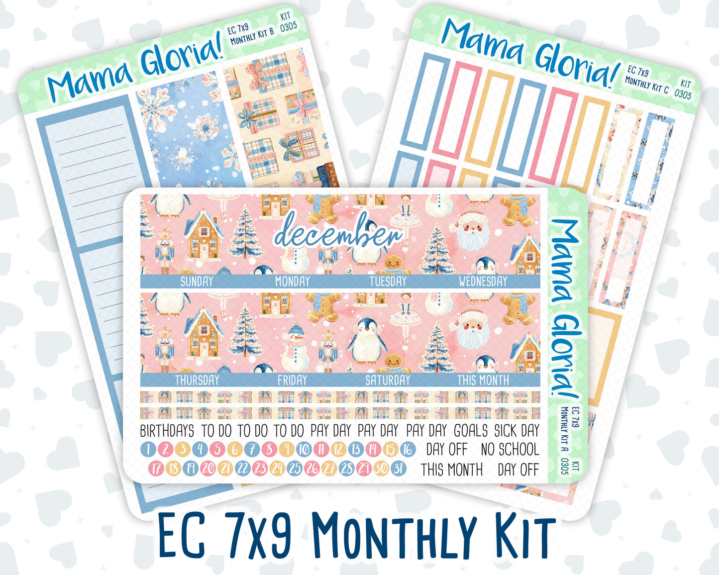 Kit 0305 - 7x9 - EC Monthly Kit - December - Sugarplum Parade