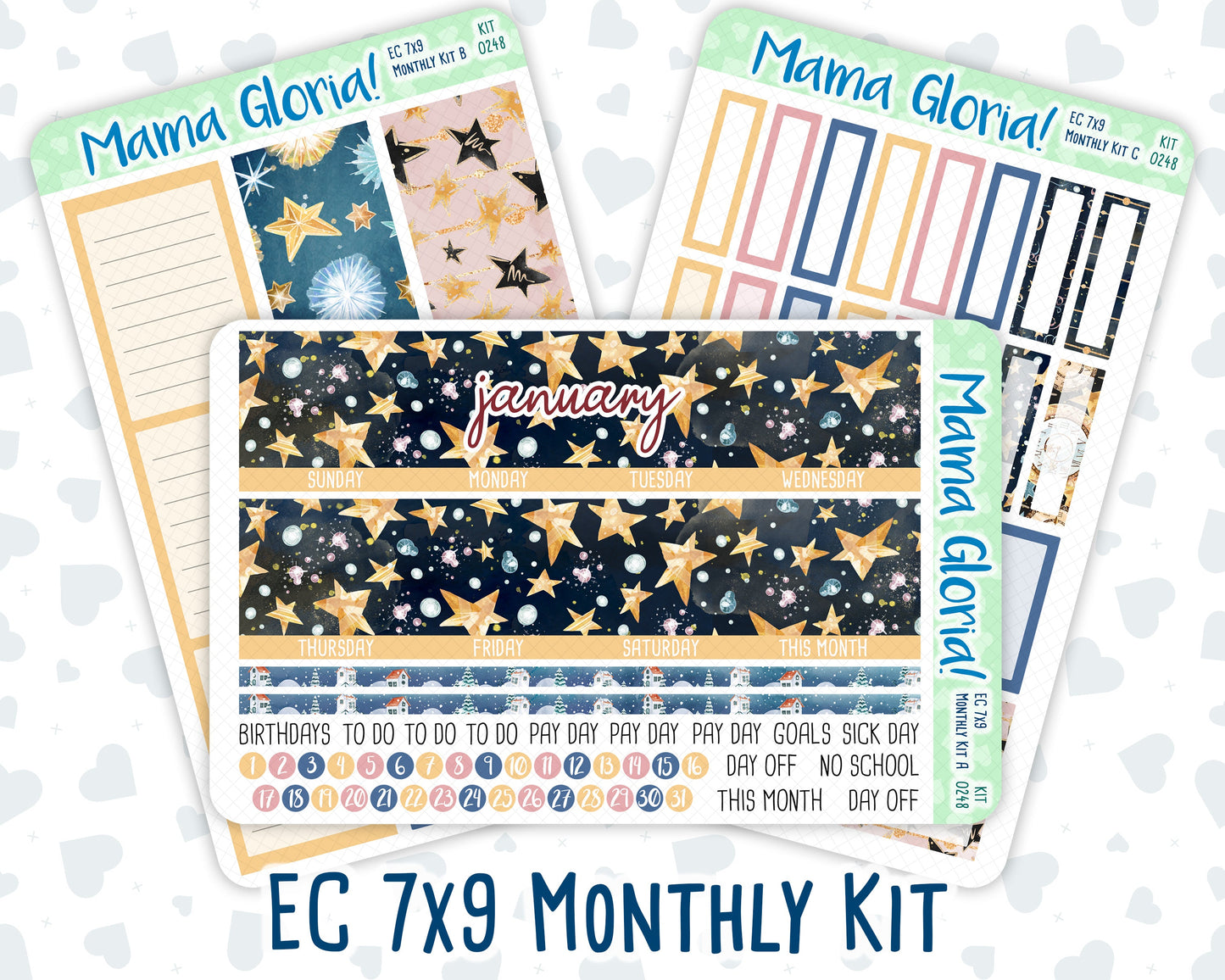 Kit 0248 - 7x9 - EC Monthly Kit - January - Midnight Countdown