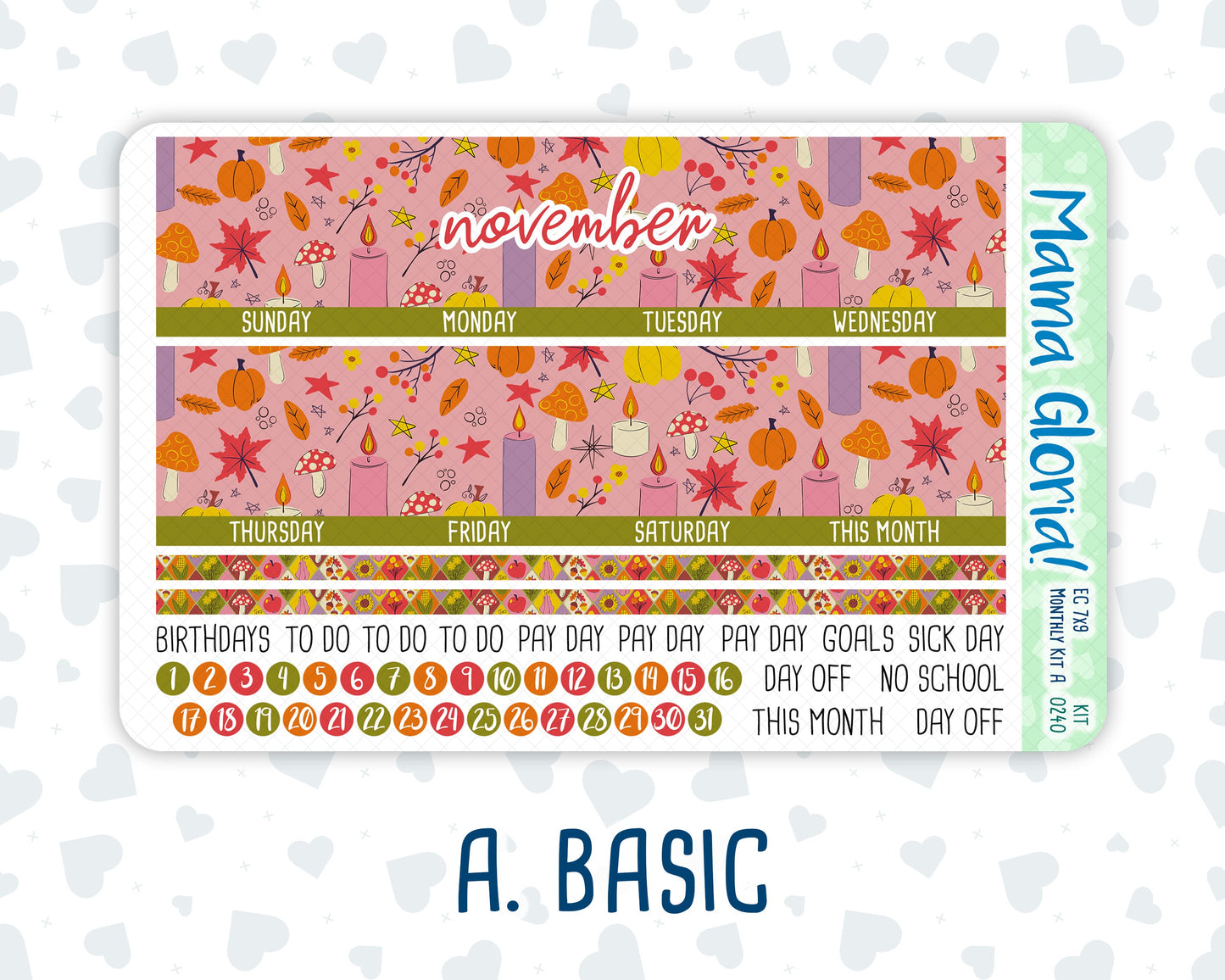 Kit 0240 - 7x9 - EC Monthly Kit - November - Cozy Thanksgiving
