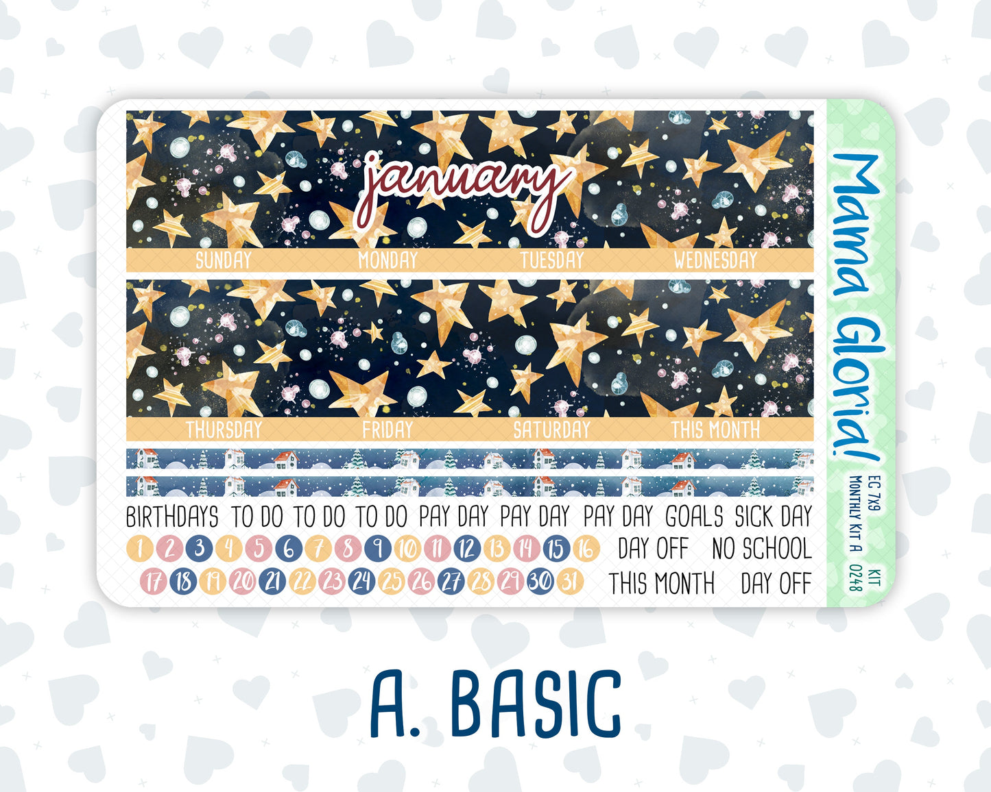 Kit 0248 - 7x9 - EC Monthly Kit - January - Midnight Countdown