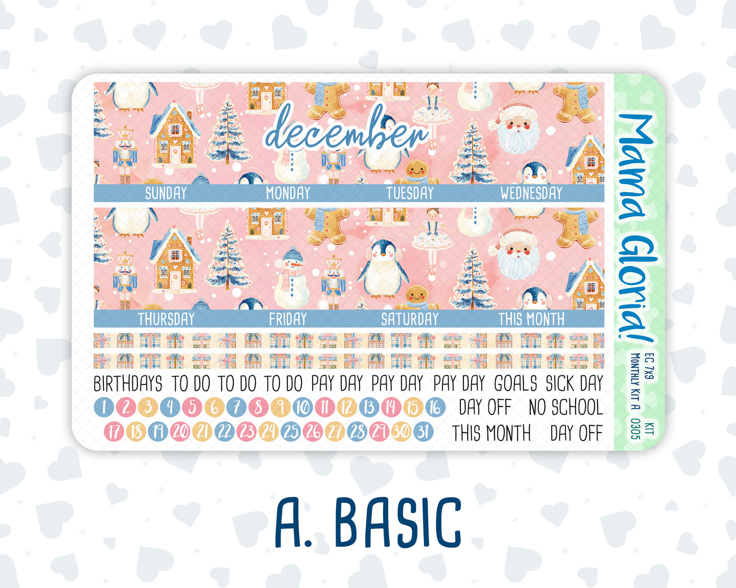 Kit 0305 - 7x9 - EC Monthly Kit - December - Sugarplum Parade