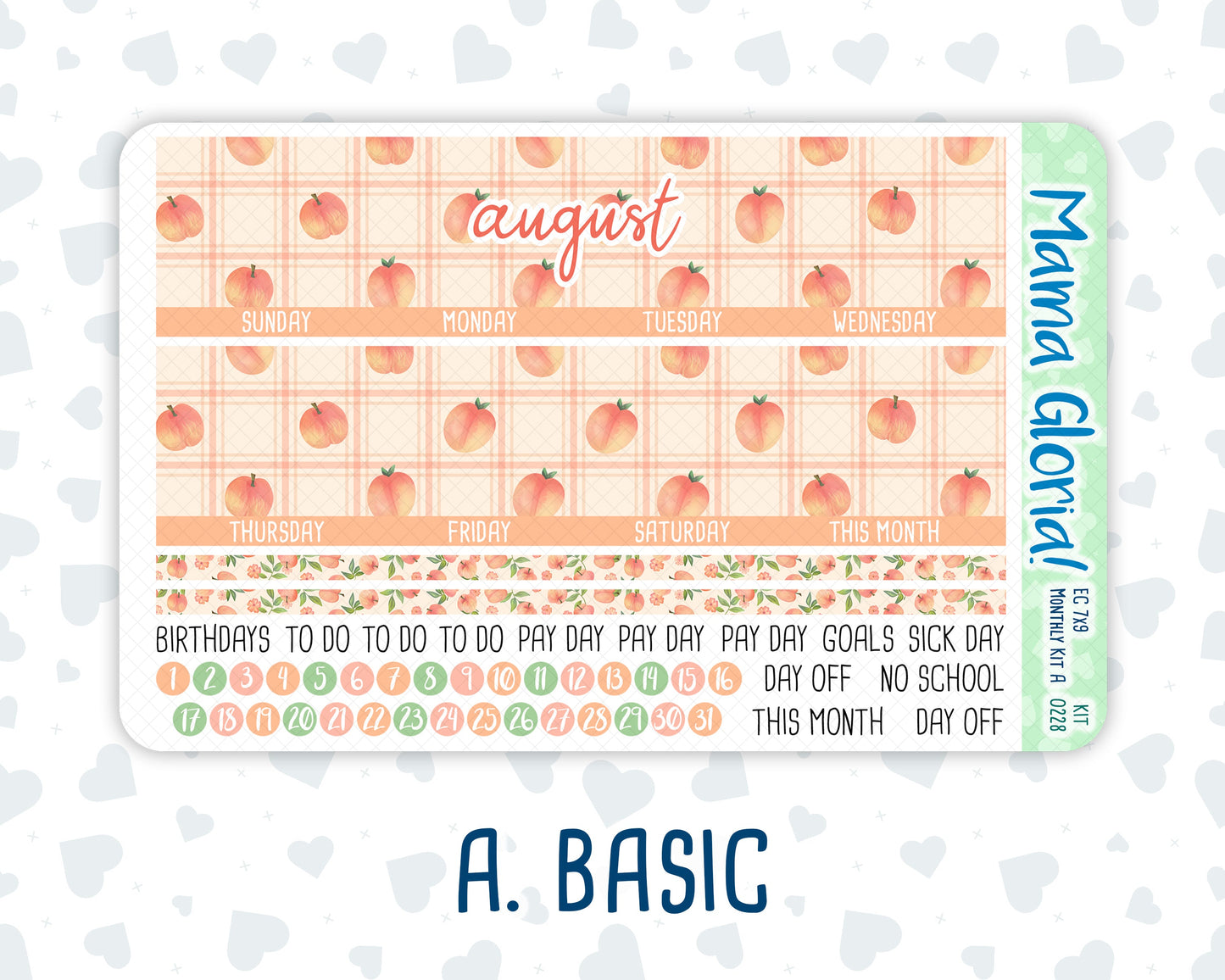 Kit 0228 - 7x9 - EC Monthly Kit - August - Just Peachy