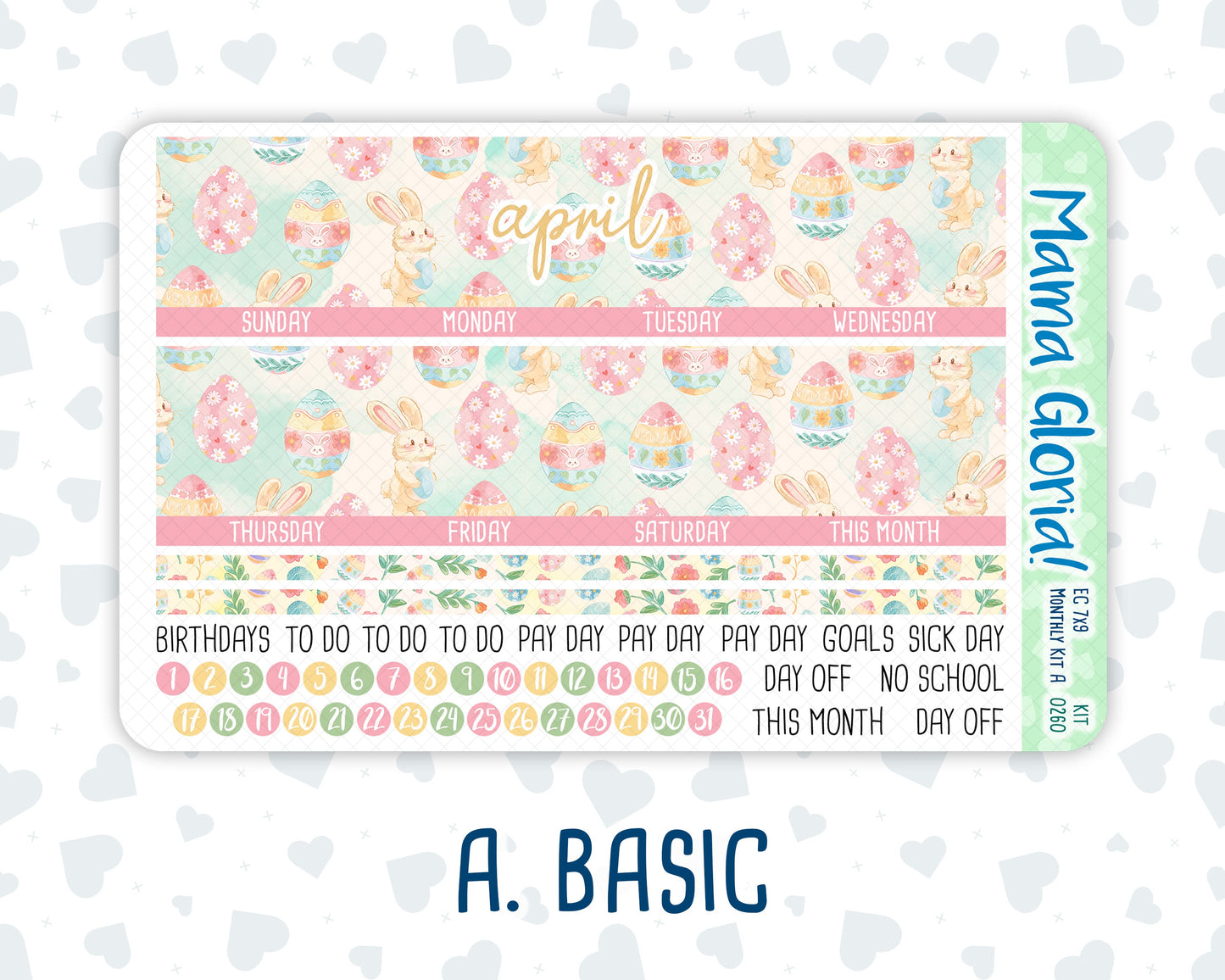 Kit 0260 - 7x9 - EC Monthly Kit - April - Pastel Egg Hunt