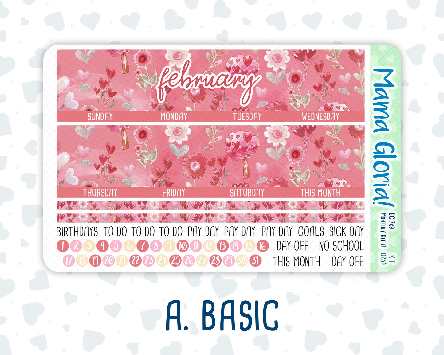Kit 0254 - 7x9 - EC Monthly Kit - February - Valentine Village