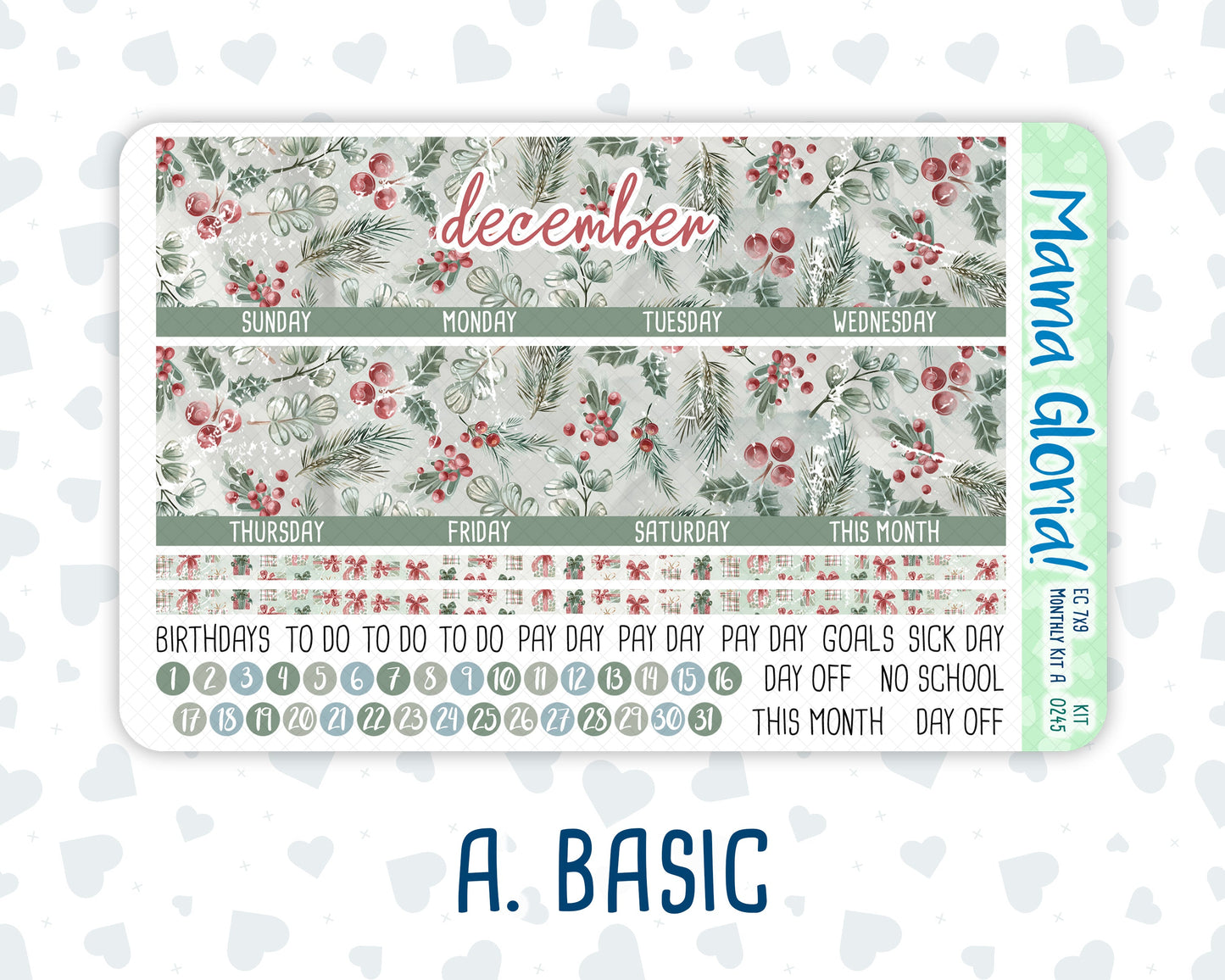 Kit 0245 - 7x9 - EC Monthly Kit - December - Vintage Christmas