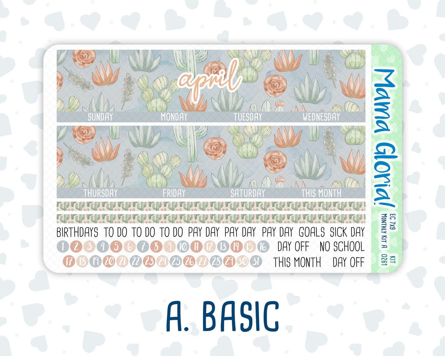 Kit 0261 - 7x9 - EC Monthly Kit - April - Llama Spring