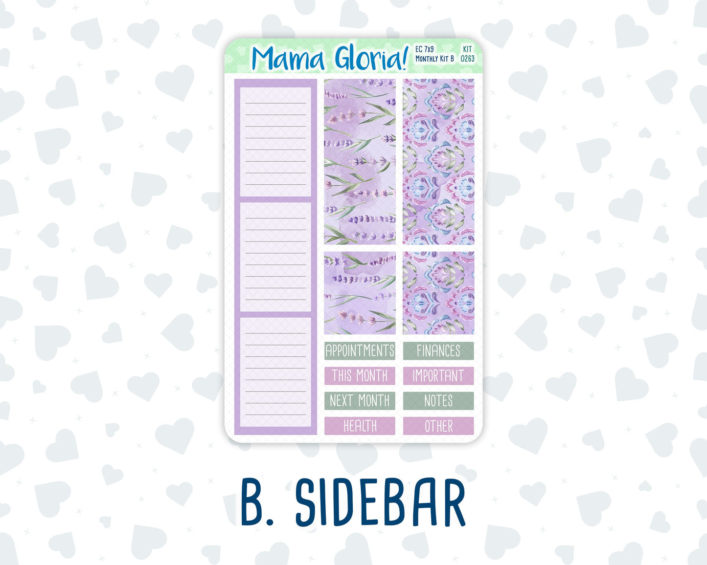 Kit 0263 - 7x9 - EC Monthly Kit - April - Lavender Drift