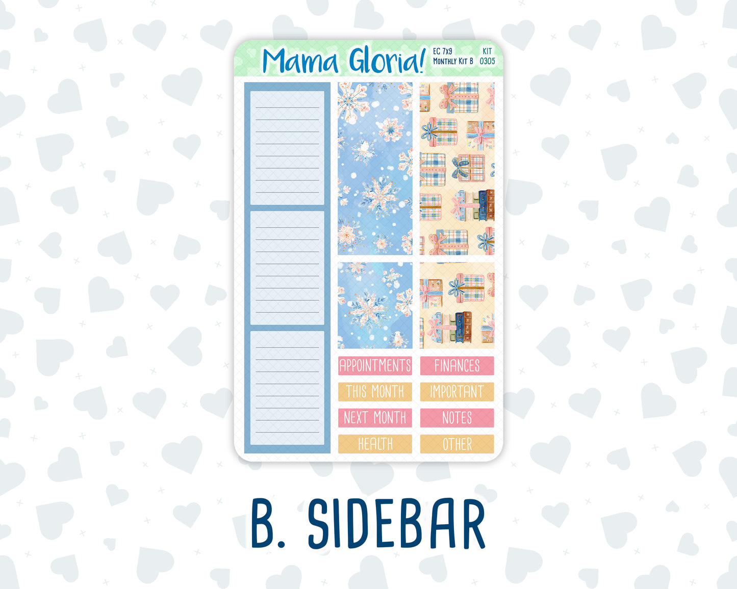 Kit 0305 - 7x9 - EC Monthly Kit - December - Sugarplum Parade