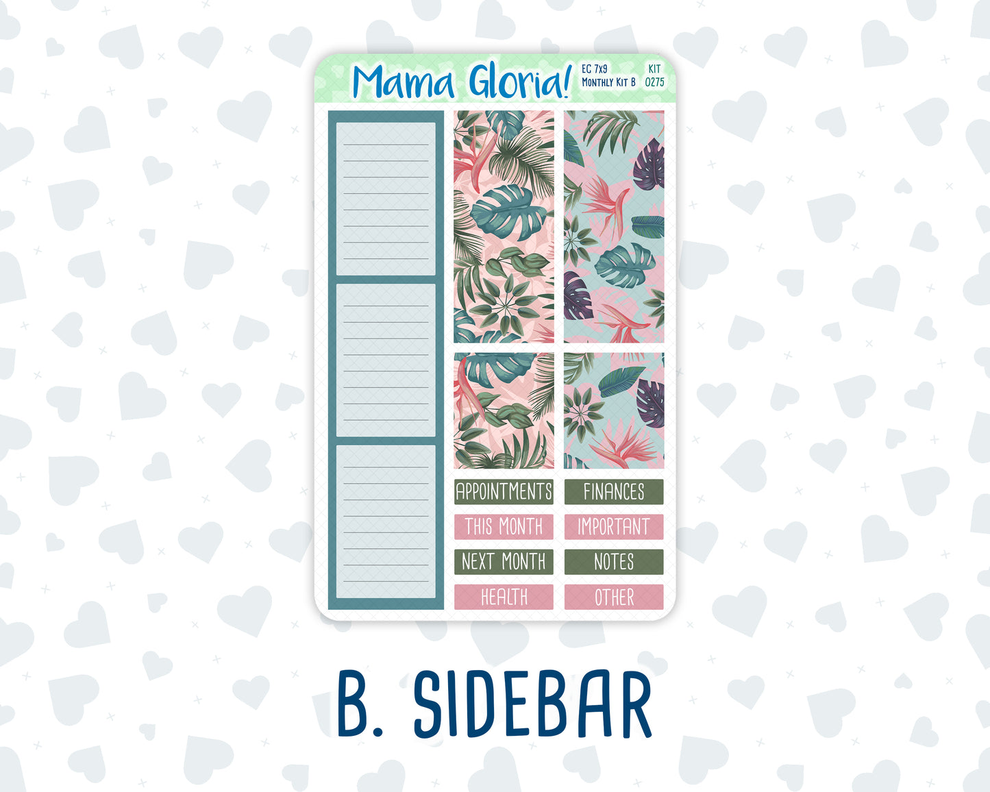 Kit 0275 - 7x9 - EC Monthly Kit - July - Tropical Safari Blush