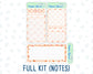 Kit 0228 - 7x9 - EC Notes Pages - August - Just Peachy - Dashboard Kit | Productivity Page
