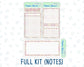 Kit 0232 - 7x9 - EC Notes Pages - September - Heirloom Garden - Dashboard Kit | Productivity Page | 2024/2025